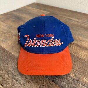 Vintage Sports Specialties New York Islanders NHL Snapback Hat Blue Orange Korea